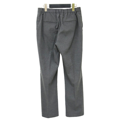 Plain スティック パンツ / セミフレア クロップド丈 ストレッチ素材 センタープレス スラックス
