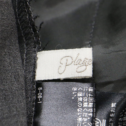 Plain スティック パンツ / セミフレア クロップド丈 ストレッチ素材 センタープレス スラックス