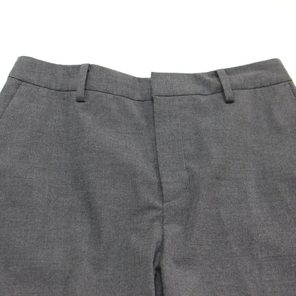 Plain スティック パンツ / セミフレア クロップド丈 ストレッチ素材 センタープレス スラックス
