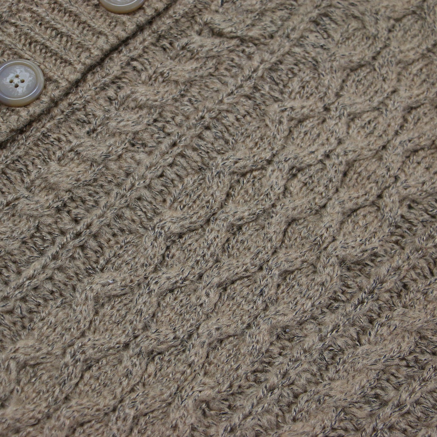 ケーブル編み ロング カーディガン / ニット Vネック 長袖 オーバーサイズ