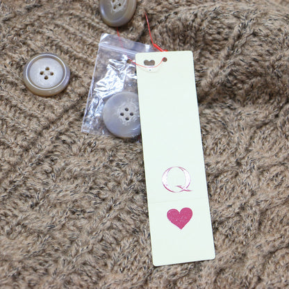 ケーブル編み ロング カーディガン / ニット Vネック 長袖 オーバーサイズ