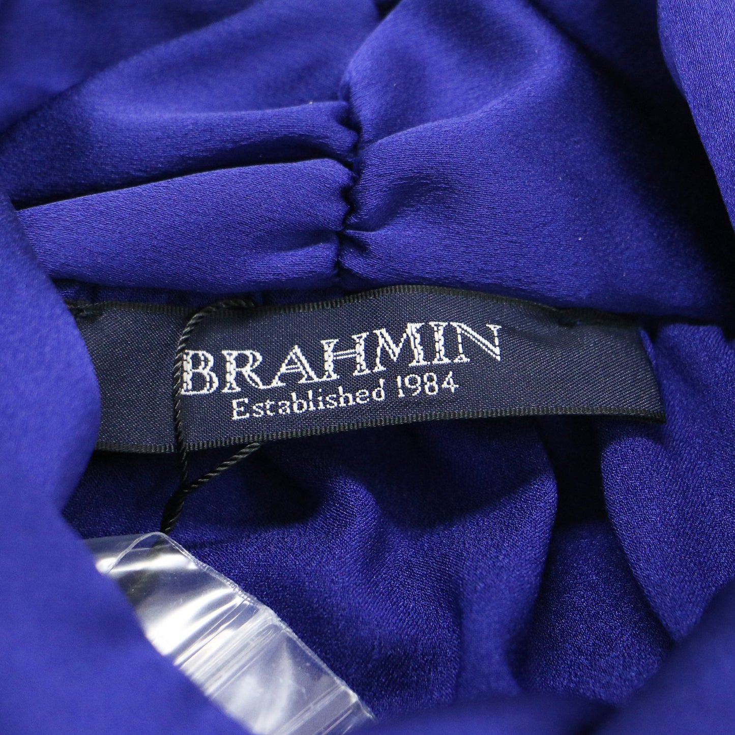 サテン ボウタイ ブラウス / シャツ ハイネック 長袖  ギャザー