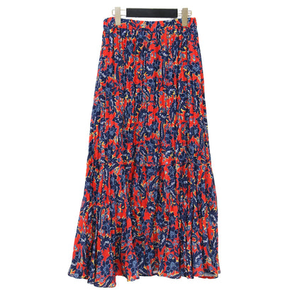 ワッシャー プリーツ フレアス カート / ペイズリー柄 ロング マキシ