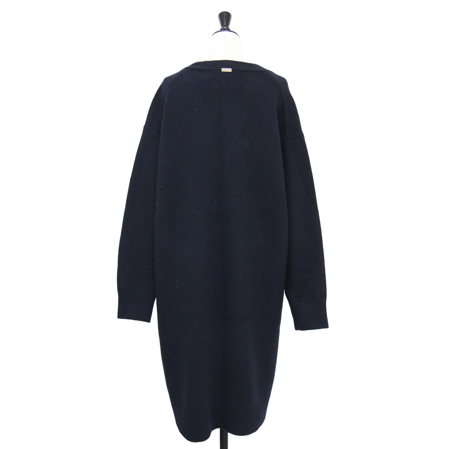 22秋冬 ウール カシミヤ ロング カーディガン / ニット Vネック 長袖 ポケット ミドルゲージ