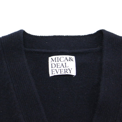 22秋冬 ウール カシミヤ ロング カーディガン / ニット Vネック 長袖 ポケット ミドルゲージ