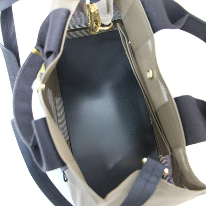 PVC メッシュ トート バッグ / ハンドバッグ テープ ショルダー 2WAY 肩掛け 斜め掛け GINO