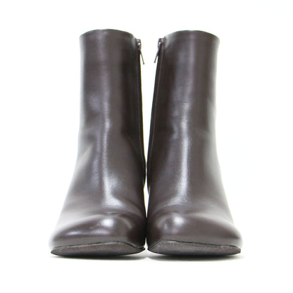 オブリークトゥ ヒール ショートブーツ / FRONTE ピンヒール レザー