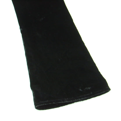 クラッシュ ベルベット ミニ ワンピース / ドレス 長袖 ボートネック ベルスリーブ