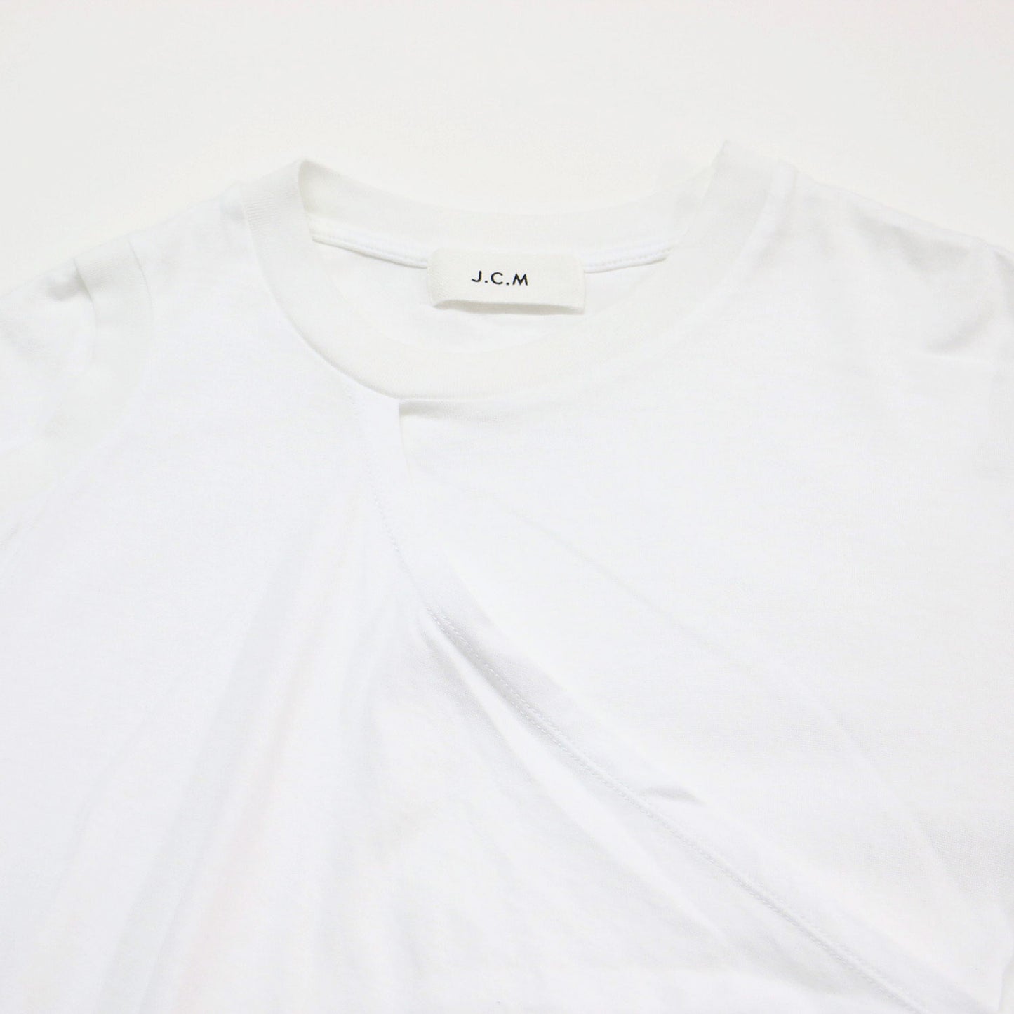 レイヤード デザイン 長袖 Tシャツ / カットソー プルオーバー クルーネック コットン