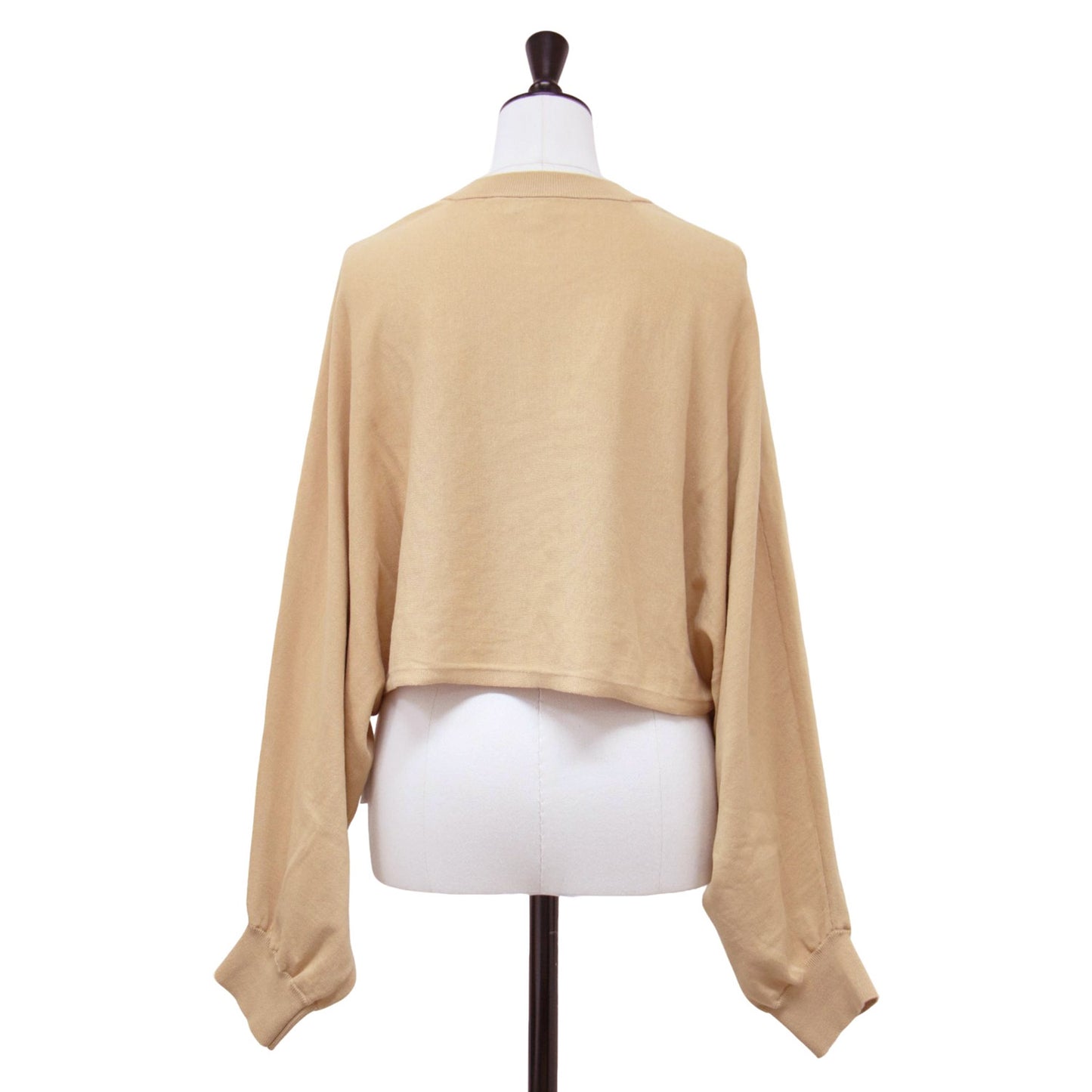 24春夏 クルーネック ポンチョ ニット / CREW NECK PONCHO SWEATER プルオーバー クロップド丈 コットン