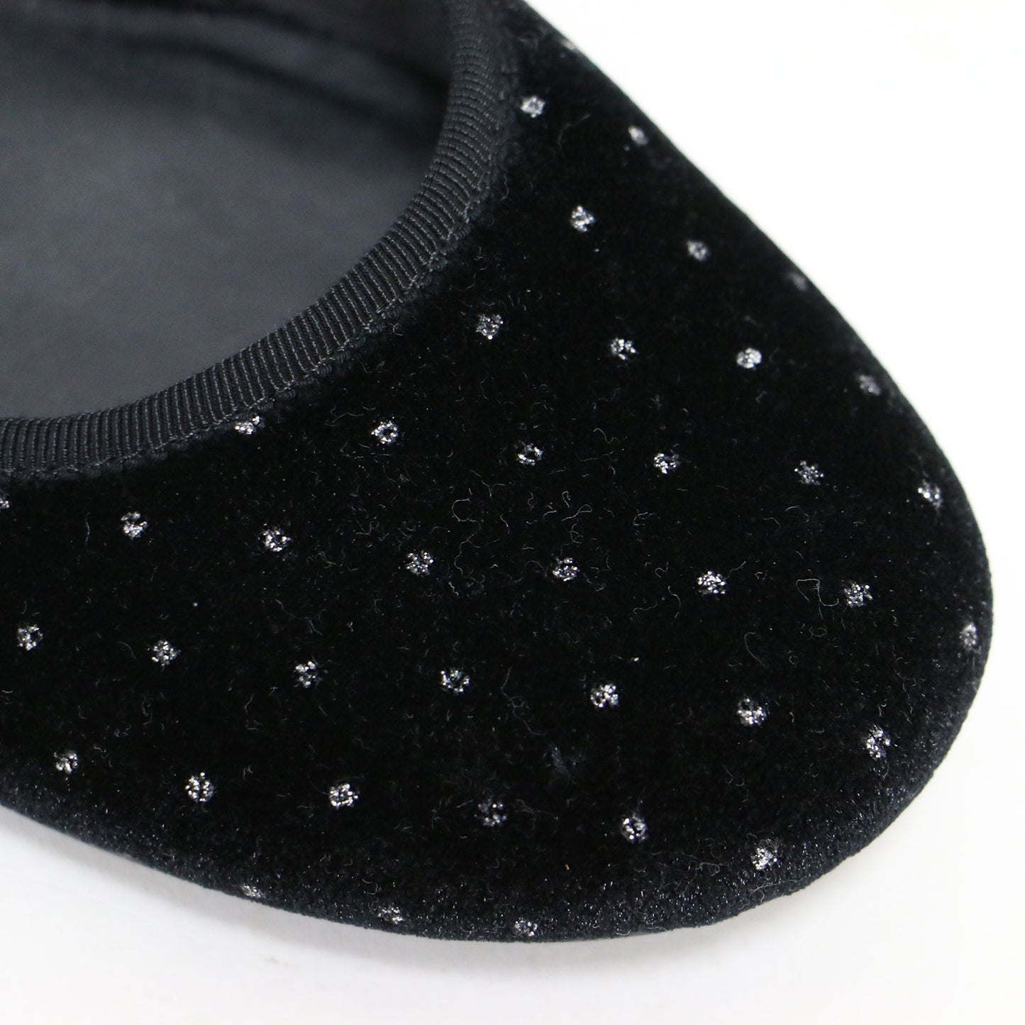 24秋冬バックル メリージェーン フラット / ストラップ シューズ グリッター ドット ベロア