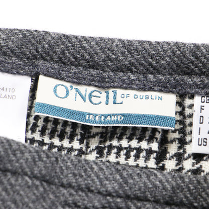 ウール パッチワーク キルト スカート / ミディ丈 ラップ プリーツ Aライン チェック