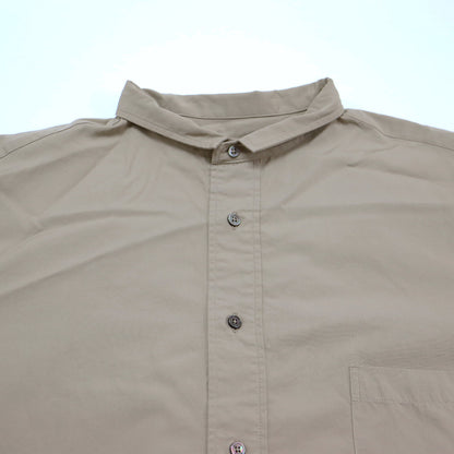 スタンドカラー シャツ / ブラウス 長袖 サイドスリット コットン