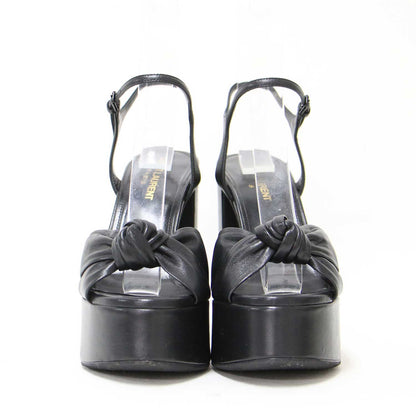 クロスストラップ プラットフォーム サンダル / bianca sandals in smooth leather ブロックヒール アンクルストラップ スムースレザー