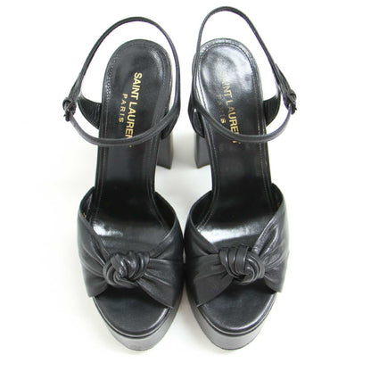 クロスストラップ プラットフォーム サンダル / bianca sandals in smooth leather ブロックヒール アンクルストラップ スムースレザー