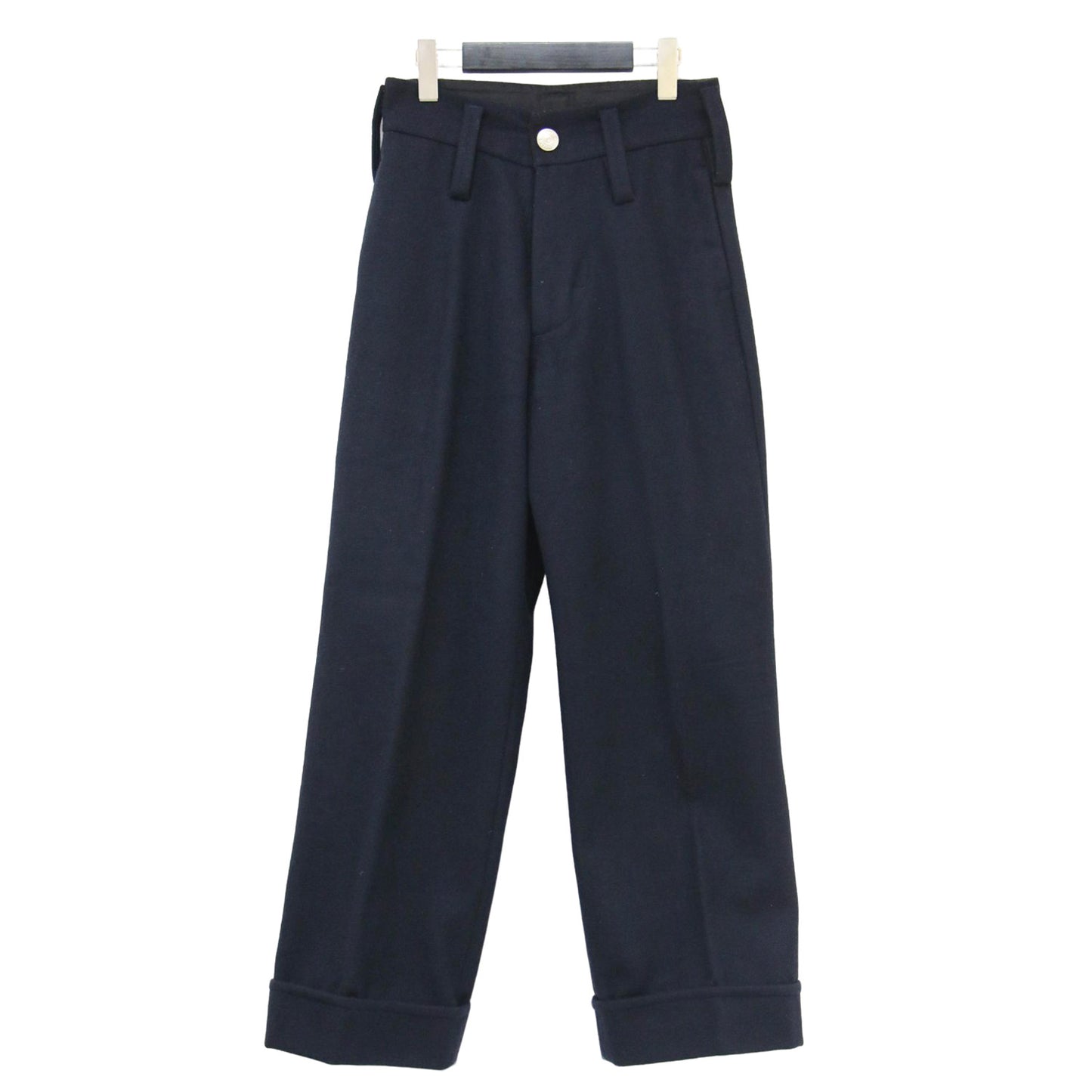 24秋冬 ウール ワイド パンツ / JUVENILE IMITATE TROUSERS トラウザーズ ハイウエスト フレア ダブル