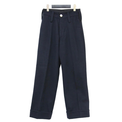 24秋冬 ウール ワイド パンツ / JUVENILE IMITATE TROUSERS トラウザーズ ハイウエスト フレア ダブル