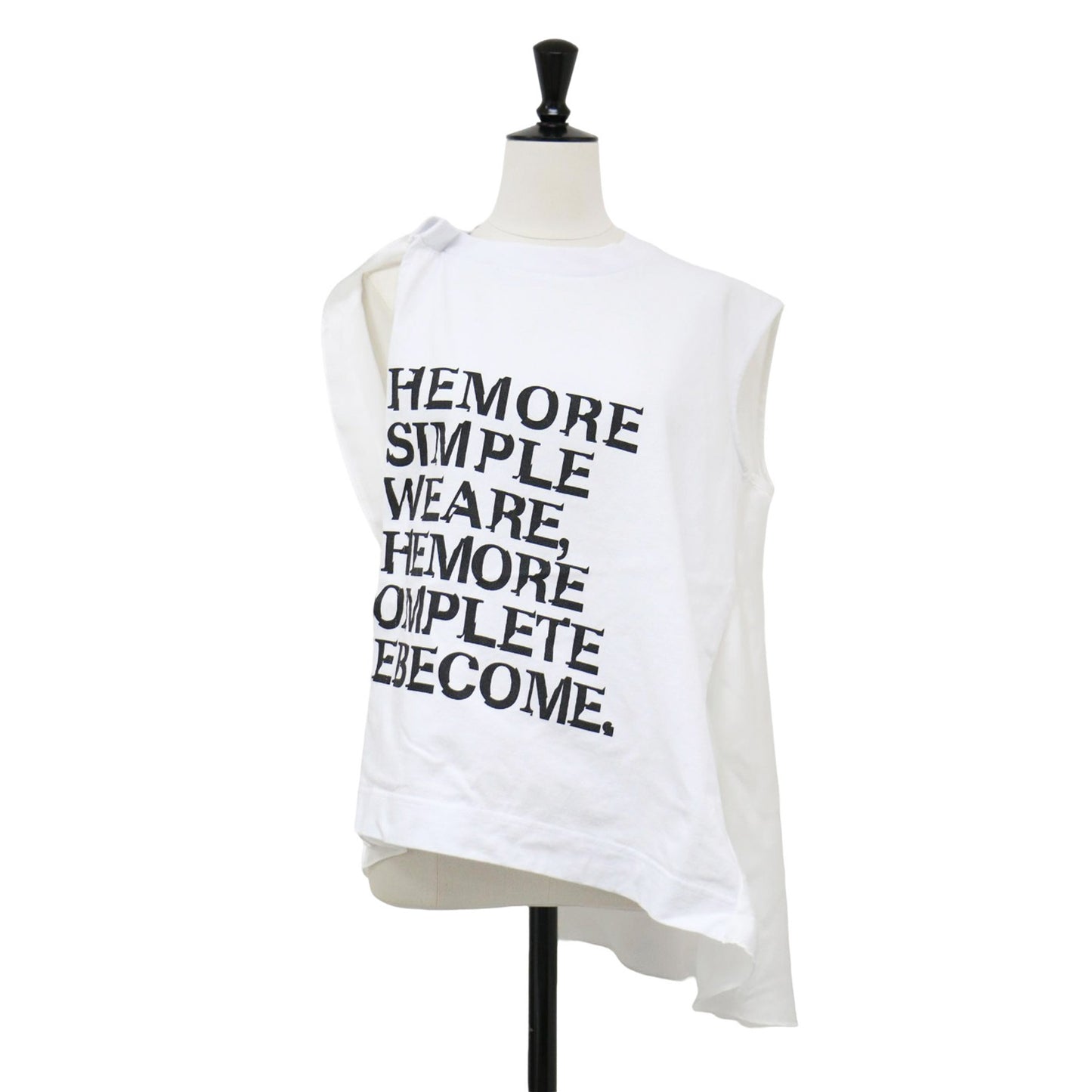 24春夏 グラフィック Tシャツ / Graphic T-Shirt カットソー ノースリーブ クルーネック ロゴ プリント サテンコンビ