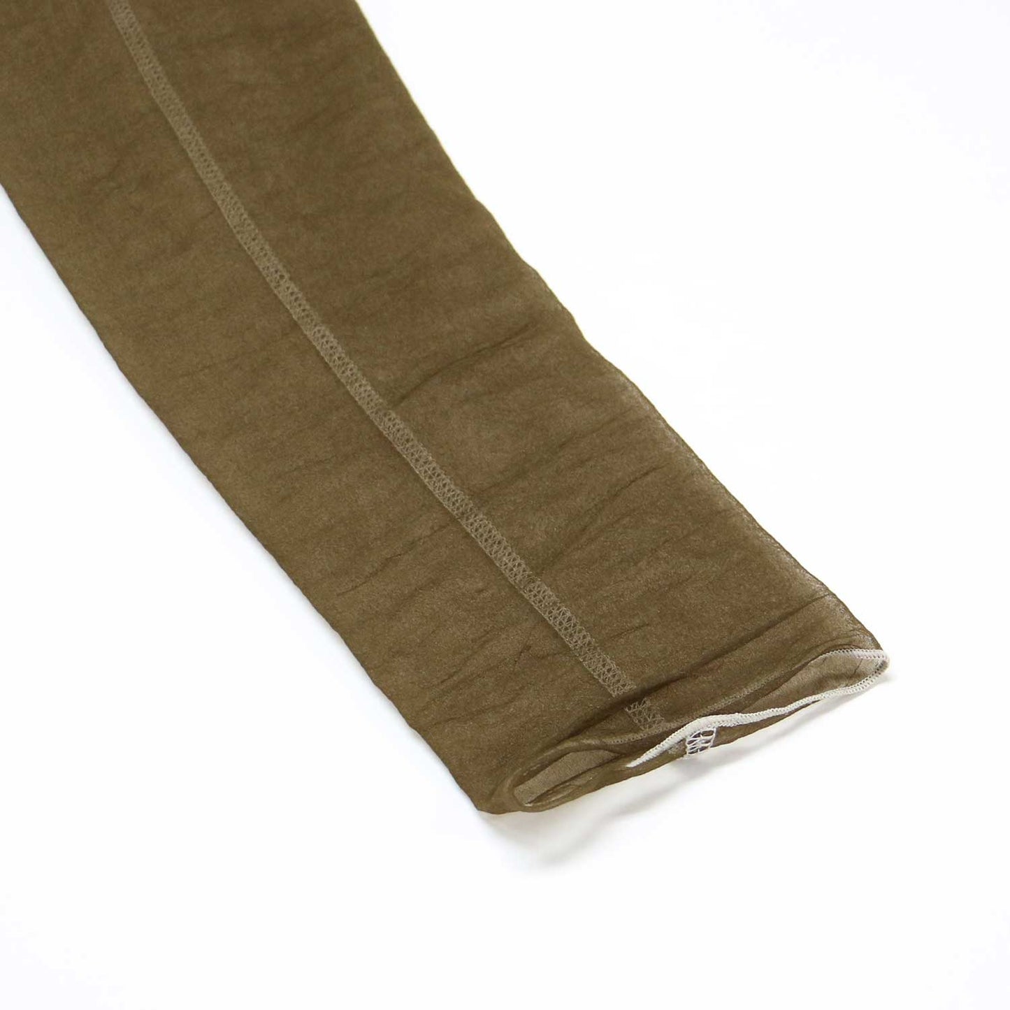 シアー モックネック プルオーバー / カットソー ハイネック 長袖 ステッチ