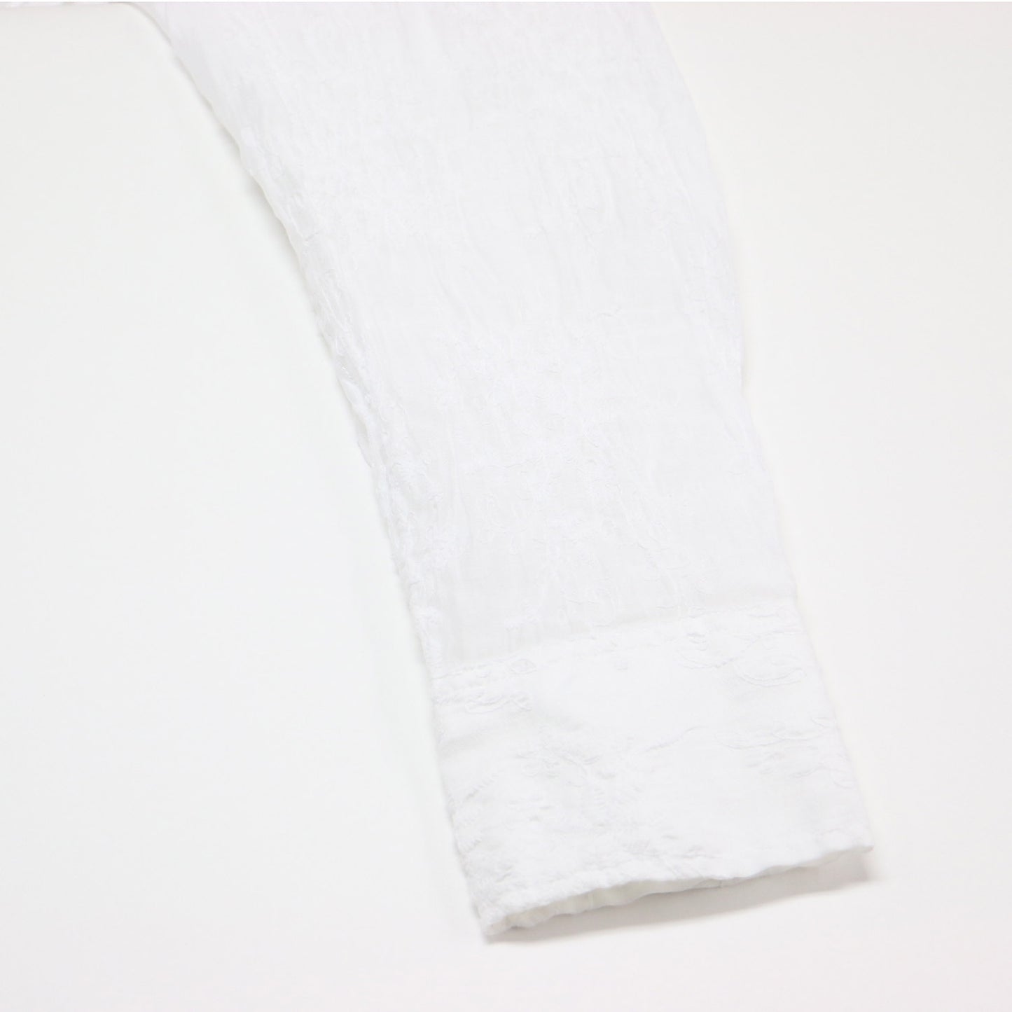 24春夏 シアー エンブロイダリー シャツ / ブラウス 長袖 刺繍 総柄 花柄