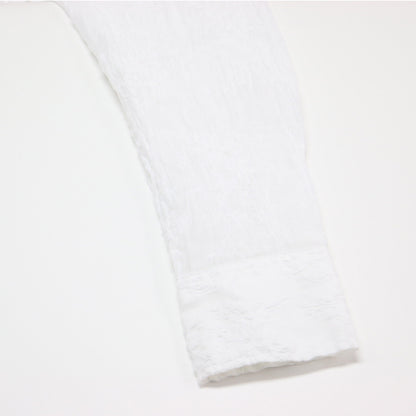 24春夏 シアー エンブロイダリー シャツ / ブラウス 長袖 刺繍 総柄 花柄