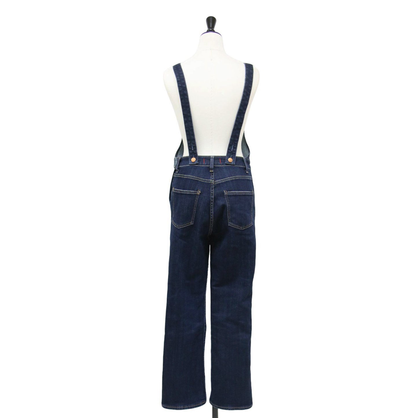 ストレッチ デニム オーバーオール Lauryn / セミフレア サロペット パンツ