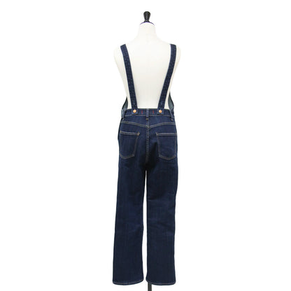 ストレッチ デニム オーバーオール Lauryn / セミフレア サロペット パンツ