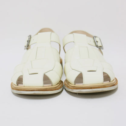 エナメル レザー グルカ サンダル / IBERIS フラット アンクルストラップ