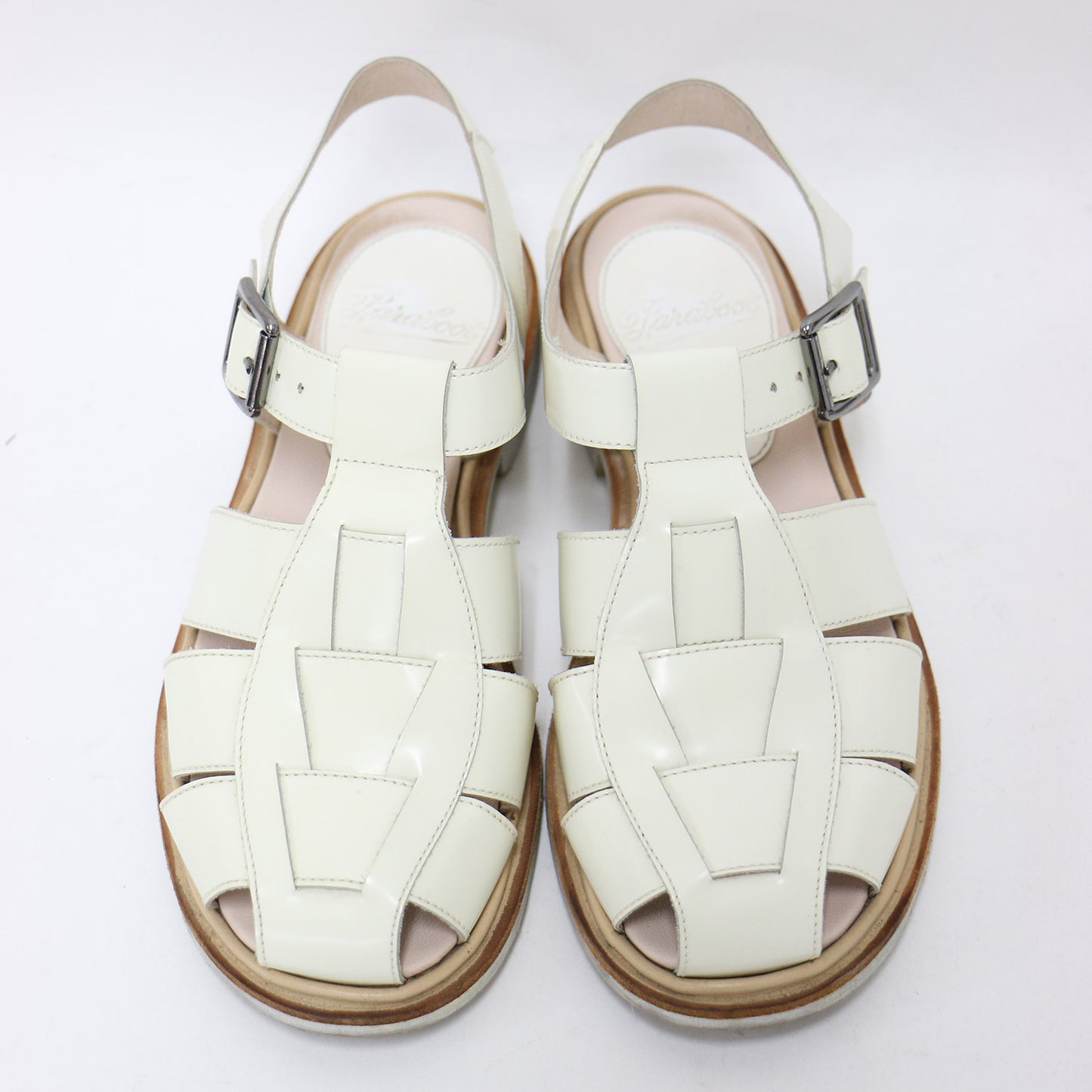 エナメル レザー グルカ サンダル / IBERIS フラット アンクルストラップ