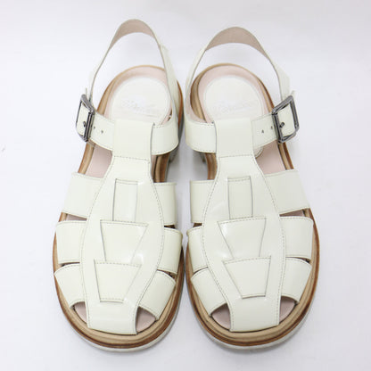 エナメル レザー グルカ サンダル / IBERIS フラット アンクルストラップ