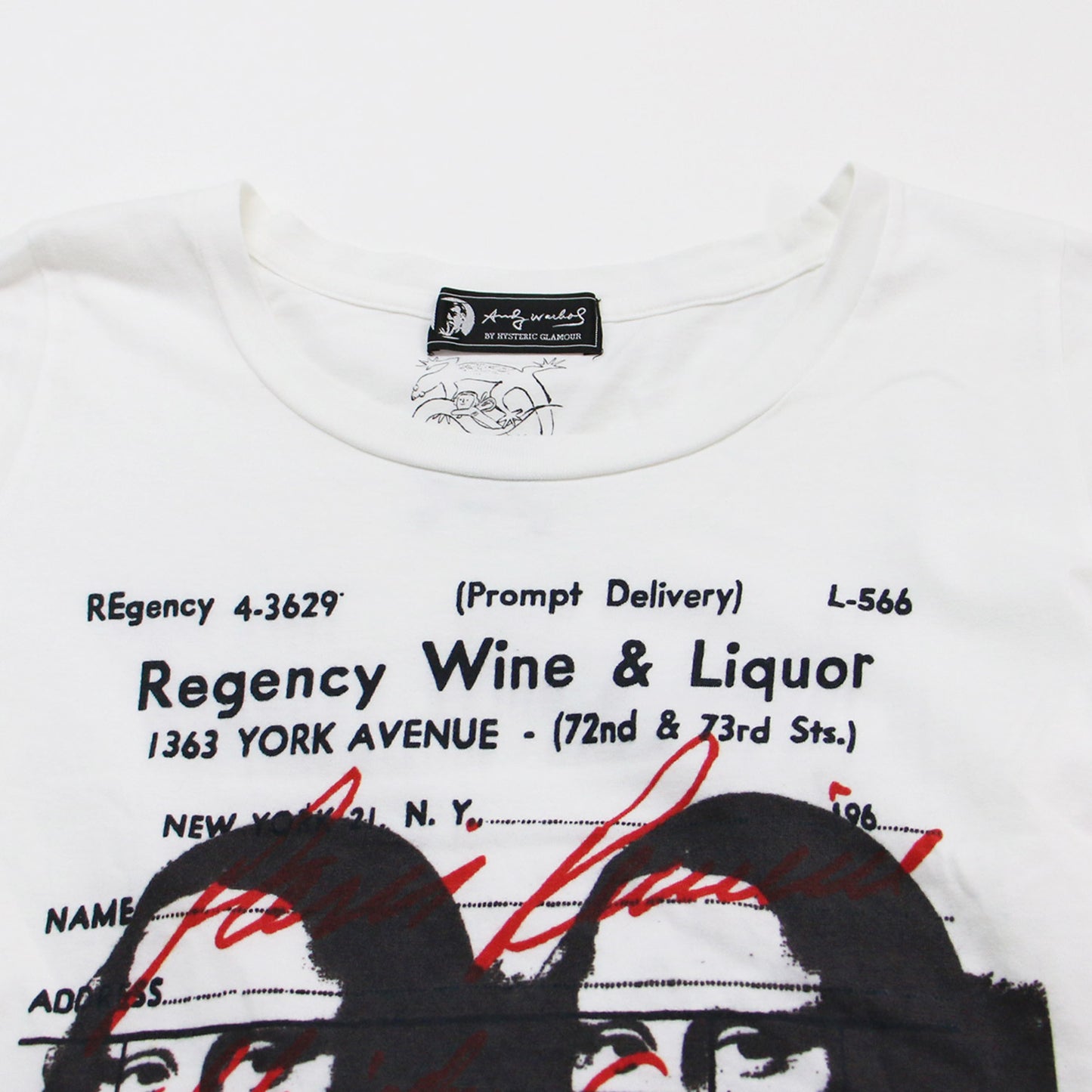 × Andy Warhol モナリザ バナナ プリント 半袖 Tシャツ / コットン クルーネック カットソー チュニック丈 アンディウォーホル