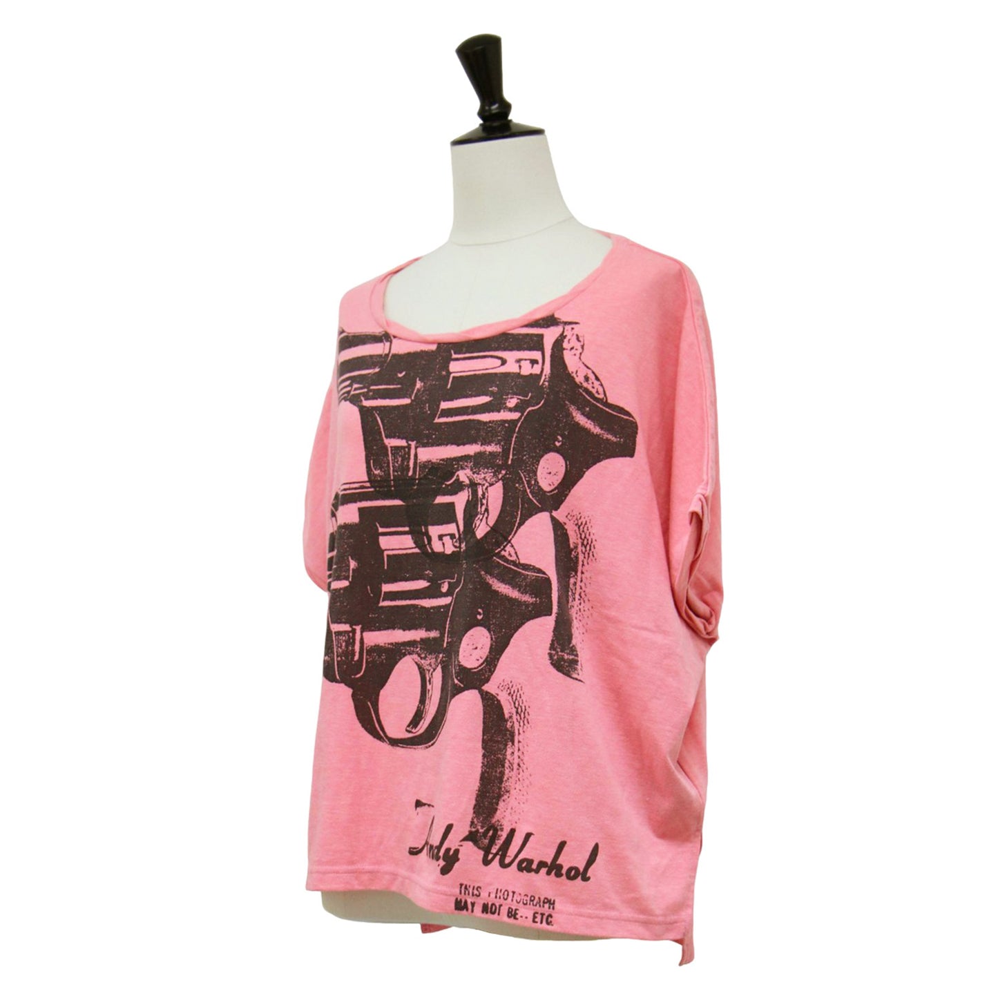 × Andy Warhol ピストルプリント 半袖 Tシャツ / クルーネック カットソー ワイド アンディウォーホル