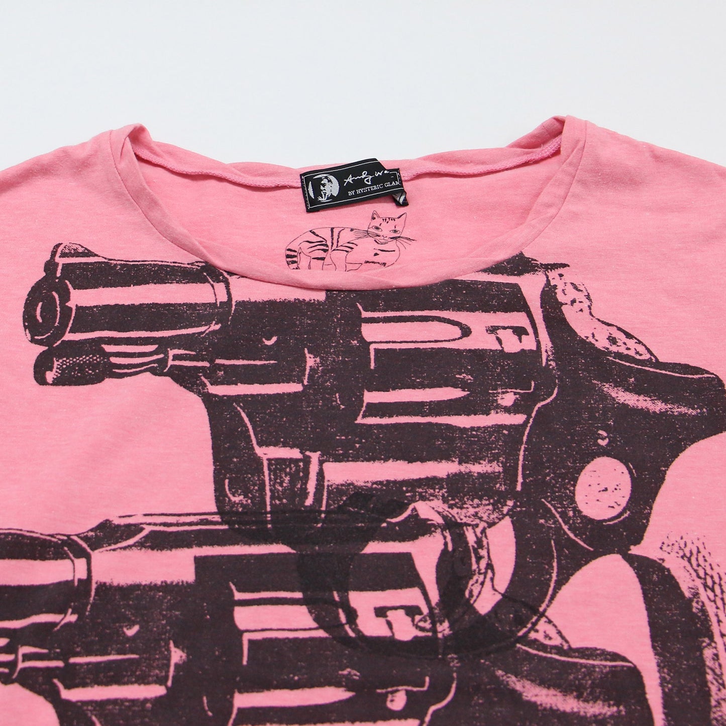 × Andy Warhol ピストルプリント 半袖 Tシャツ / クルーネック カットソー ワイド アンディウォーホル