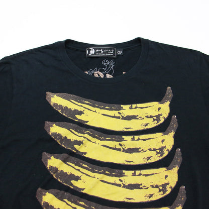 × Andy Warhol バナナ プリント 半袖 Tシャツ / コットン クルーネック カットソー アンディウォーホル