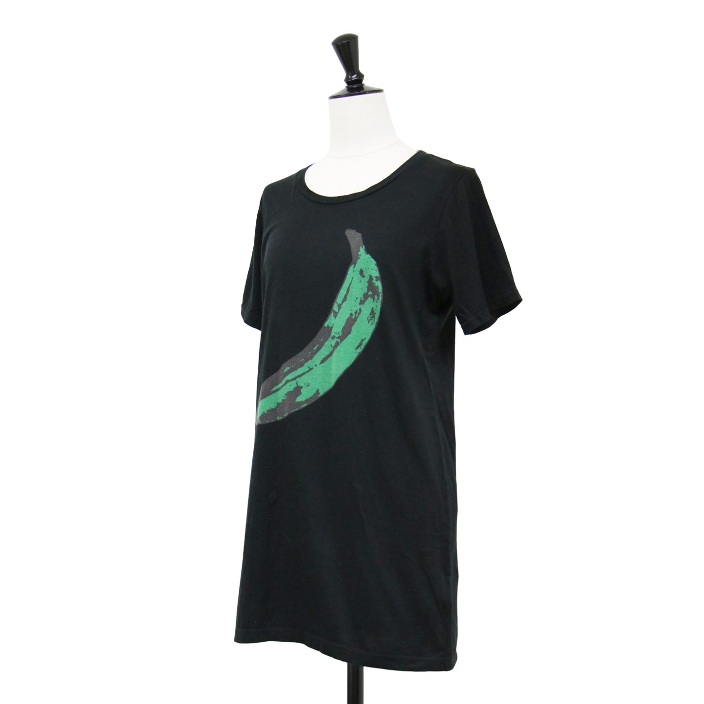 × Andy Warhol バナナ プリント 半袖 Tシャツ / コットン クルーネック カットソー チュニック丈 アンディウォーホル
