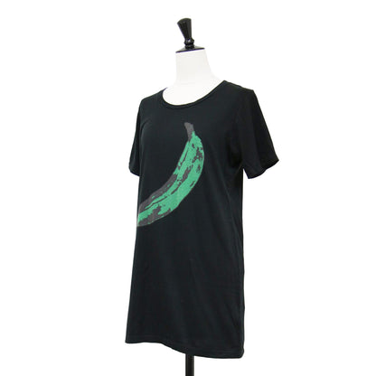 × Andy Warhol バナナ プリント 半袖 Tシャツ / コットン クルーネック カットソー チュニック丈 アンディウォーホル