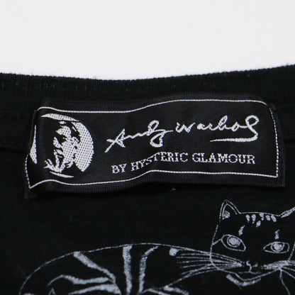 × Andy Warhol バナナ プリント 半袖 Tシャツ / コットン クルーネック カットソー チュニック丈 アンディウォーホル