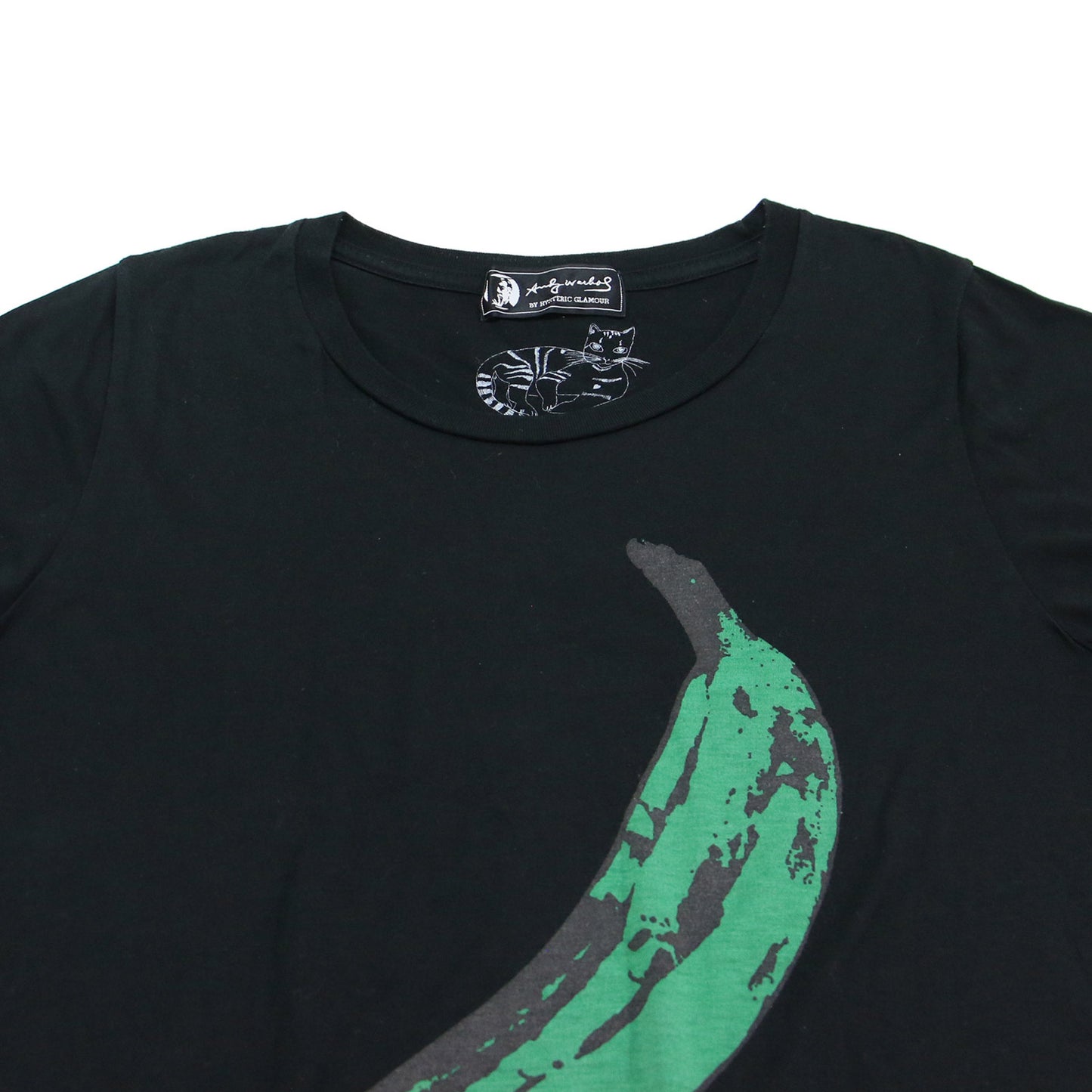 × Andy Warhol バナナ プリント 半袖 Tシャツ / コットン クルーネック カットソー チュニック丈 アンディウォーホル