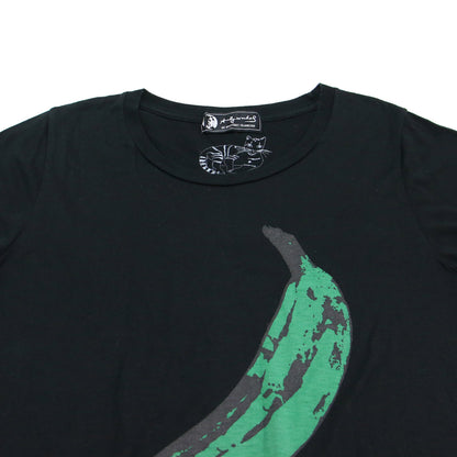 × Andy Warhol バナナ プリント 半袖 Tシャツ / コットン クルーネック カットソー チュニック丈 アンディウォーホル