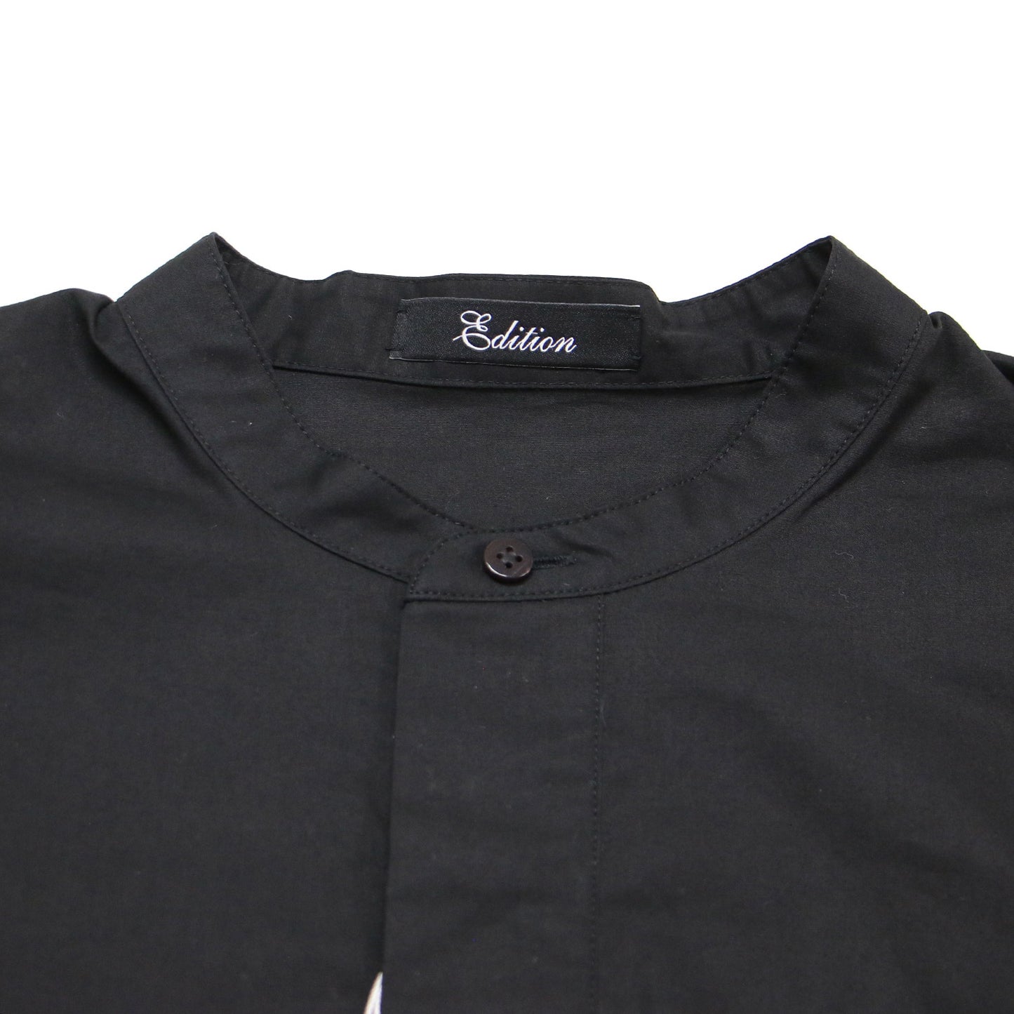 24春夏 ピンタック バルーンスリーブ シャツ / ブラウス 半袖 スタンドカラー ボリュームスリーブ コットン