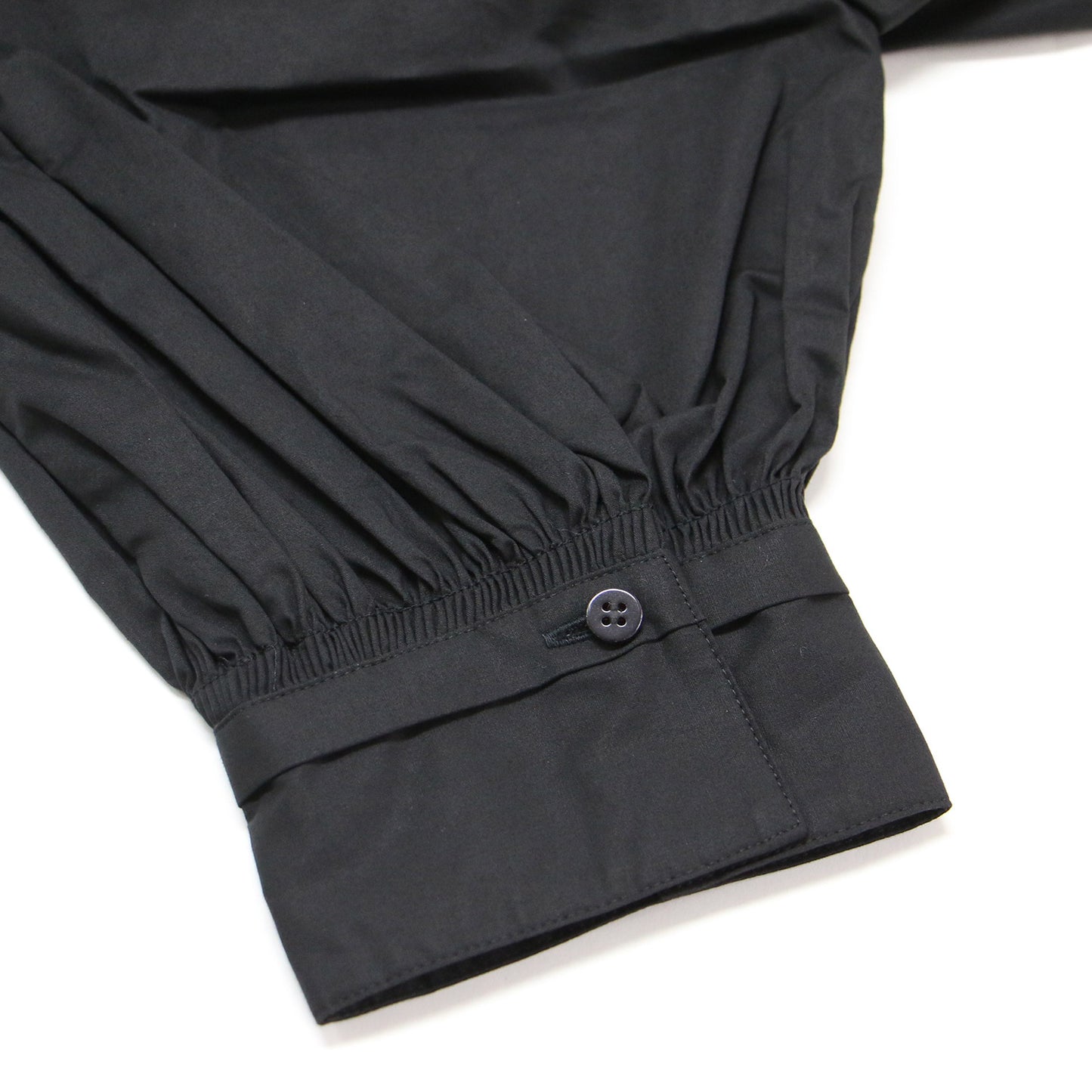 24春夏 ピンタック バルーンスリーブ シャツ / ブラウス 半袖 スタンドカラー ボリュームスリーブ コットン