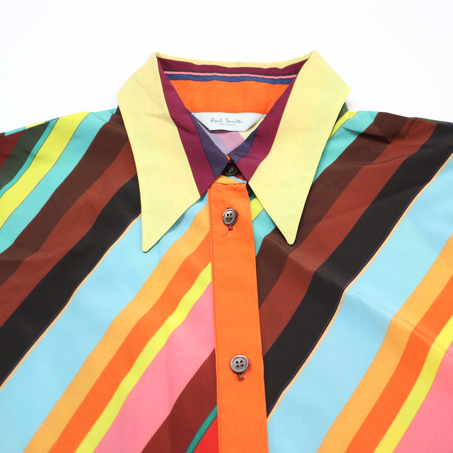 シグネチャー ストライプ シャツワンピース / ロング丈 マキシ 半袖 ヴィンテージ