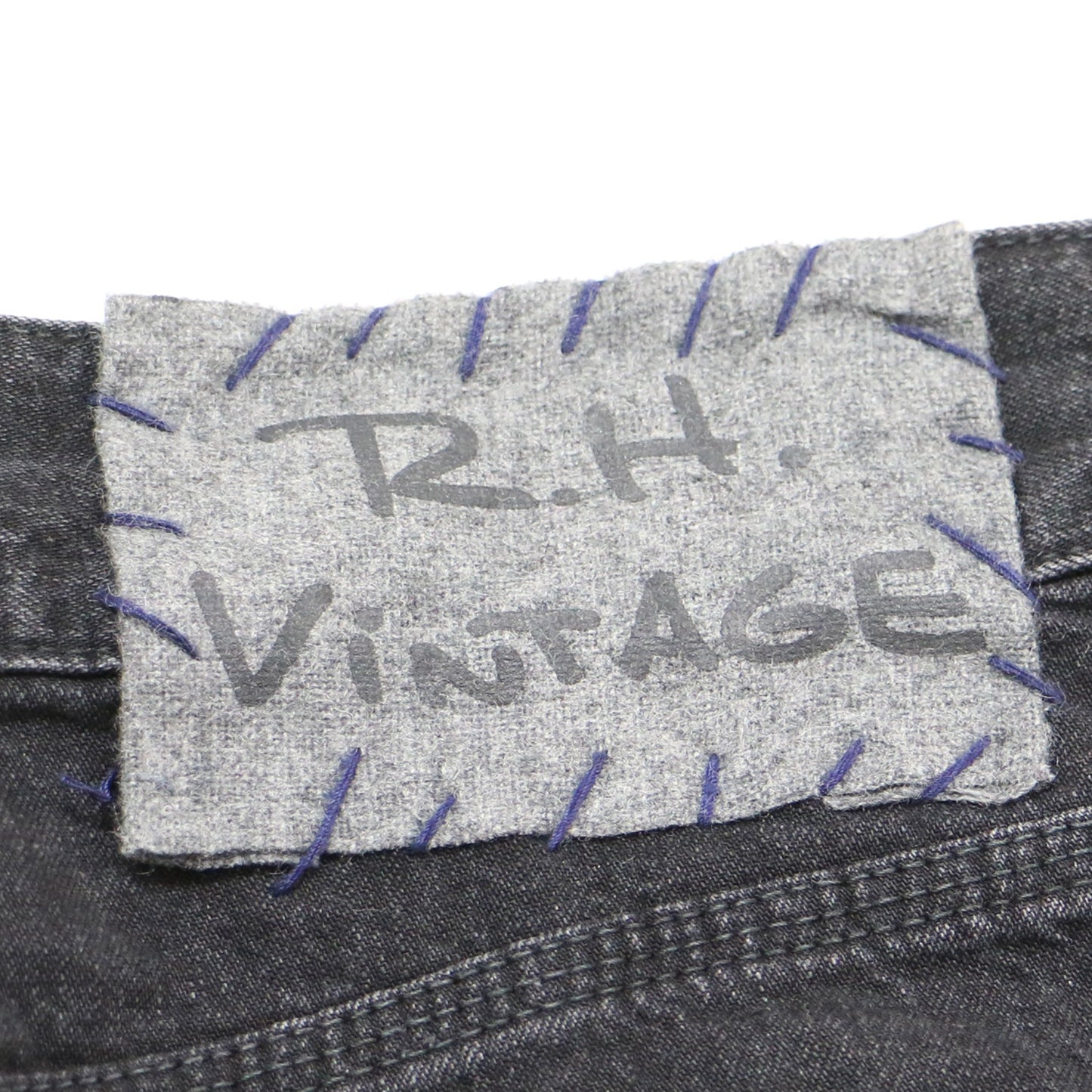 R.H.VINTAGE ハイウエスト デニム パンツ / ストレート コットン