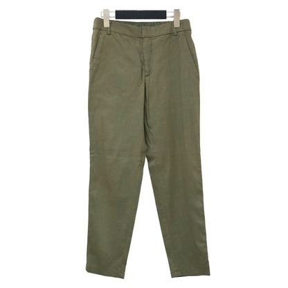 リネン ヴィスコース ストレッチ テーパード パンツ / クロップド丈 ウエストゴム