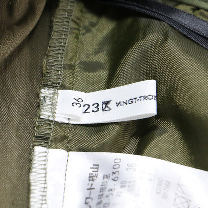 リネン ヴィスコース ストレッチ テーパード パンツ / クロップド丈 ウエストゴム