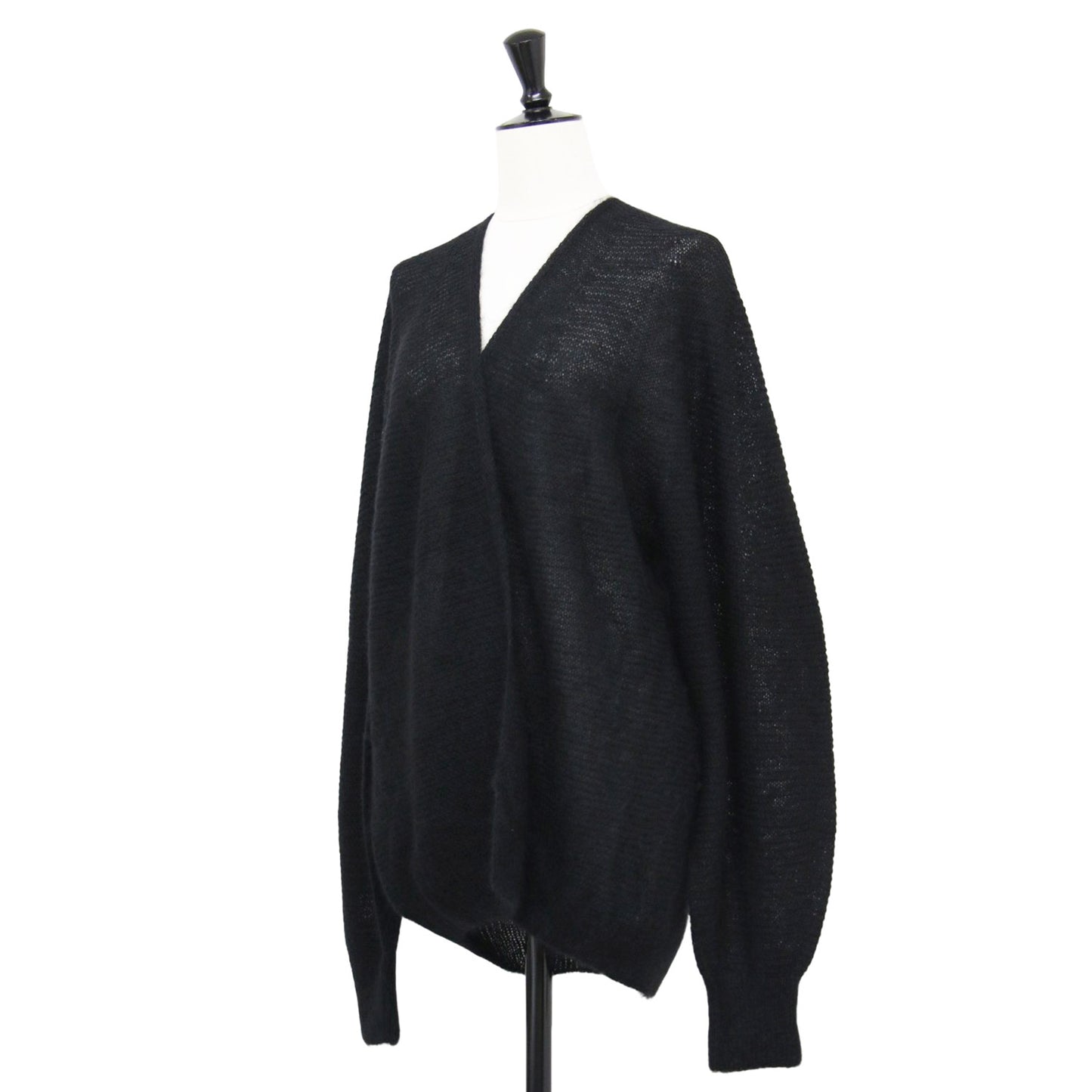 H& by POOL 24秋冬 モヘヤ ウール バルーン カーディガン / Mohair Cardigan ニット 長袖 ボタンレス ワイド ローゲージ