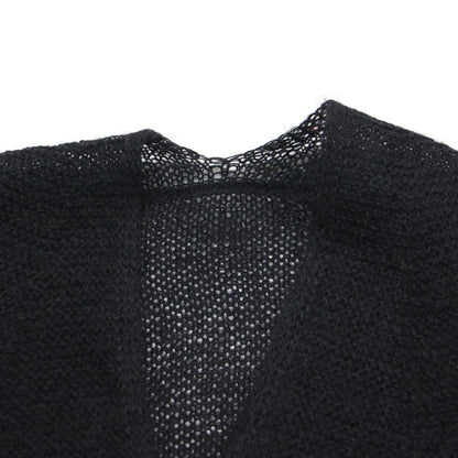 H& by POOL 24秋冬 モヘヤ ウール バルーン カーディガン / Mohair Cardigan ニット 長袖 ボタンレス ワイド ローゲージ