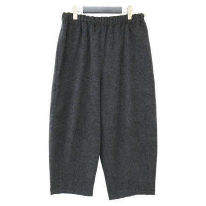縮絨ウール フランネル バルーンパンツ / ワイドパンツ テーパード ウエストゴム