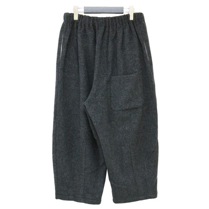 縮絨ウール フランネル バルーンパンツ / ワイドパンツ テーパード ウエストゴム