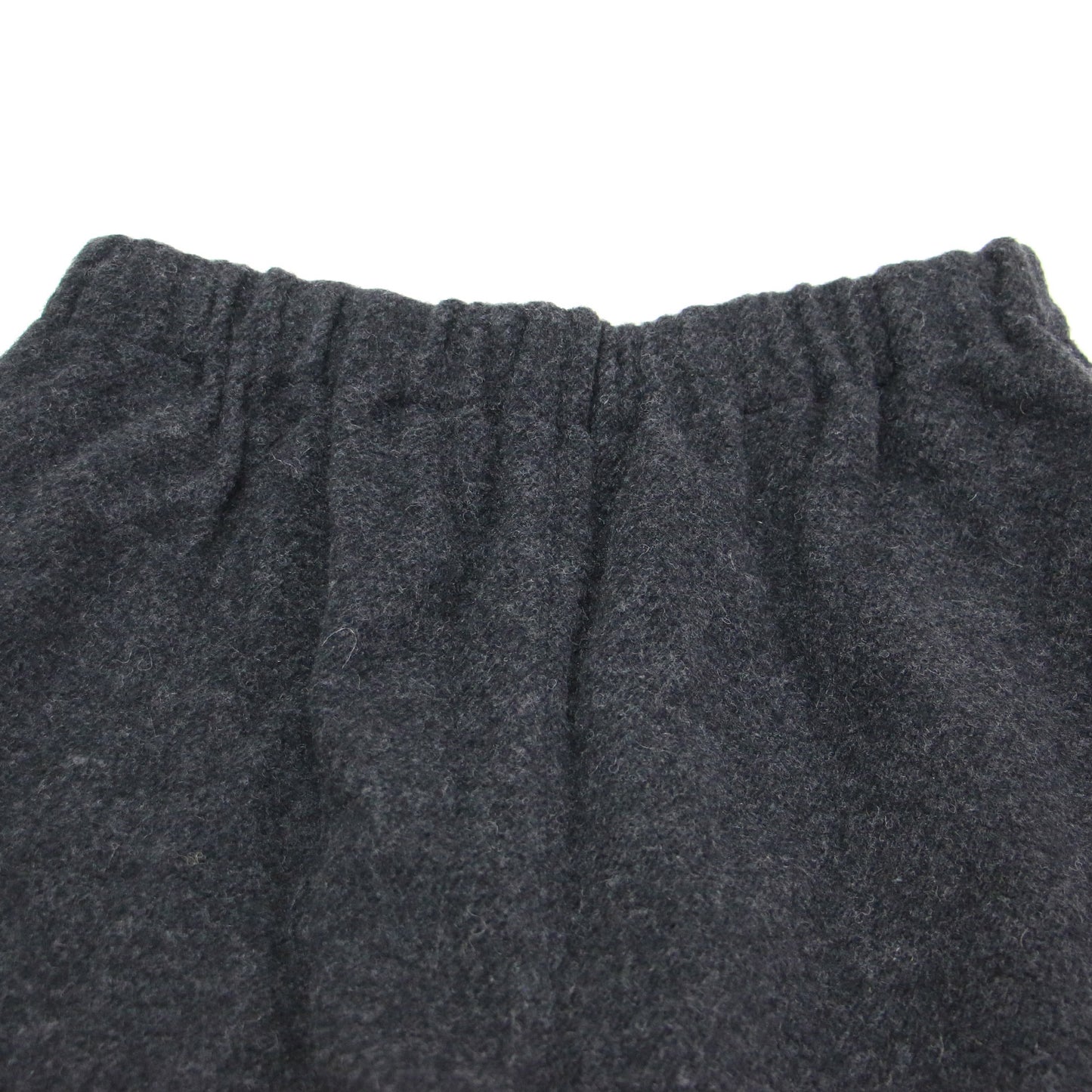 縮絨ウール フランネル バルーンパンツ / ワイドパンツ テーパード ウエストゴム